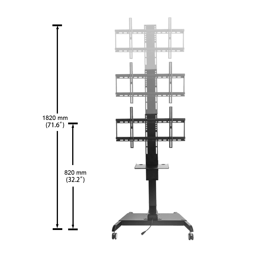 Rotate tv lift mechanism